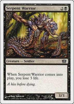 Serpent Warrior card from 8th Edition