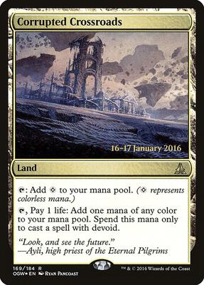 Corrupted Crossroads card from Prerelease Cards