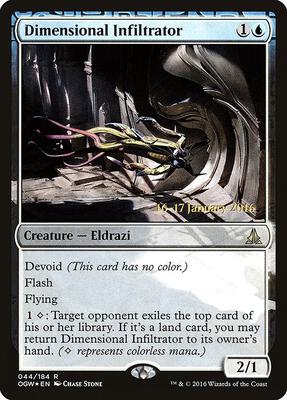 Dimensional Infiltrator card from Prerelease Cards