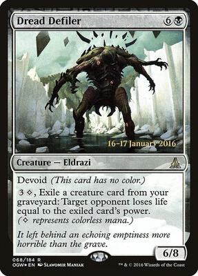 Dread Defiler card from Prerelease Cards
