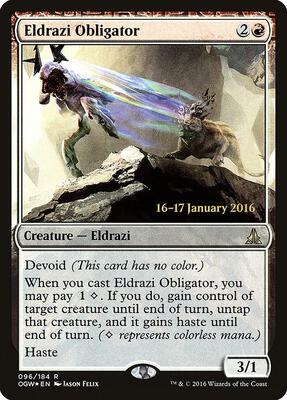 Eldrazi Obligator card from Prerelease Cards