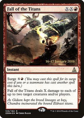 Fall of the Titans card from Prerelease Cards