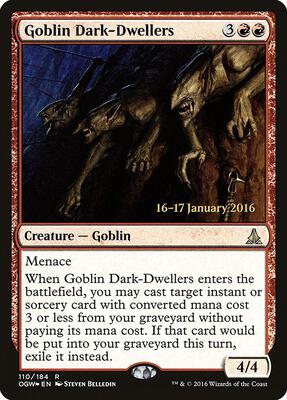 Goblin Dark-Dwellers card from Prerelease Cards