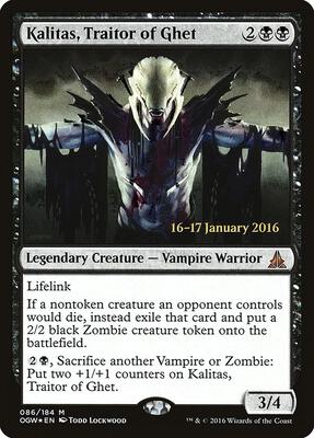 Kalitas, Traitor of Ghet card from Prerelease Cards