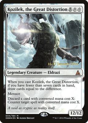 Kozilek, the Great Distortion card from Prerelease Cards