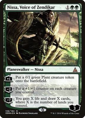 Nissa, Voice of Zendikar card from Prerelease Cards