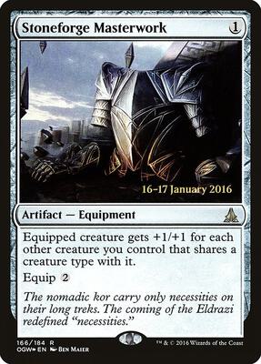 Stoneforge Masterwork card from Prerelease Cards