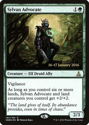 Sylvan Advocate card from Prerelease Cards