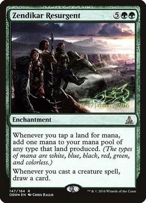 Zendikar Resurgent card from Prerelease Cards