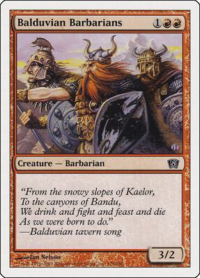 Balduvian Barbarians card from 8th Edition