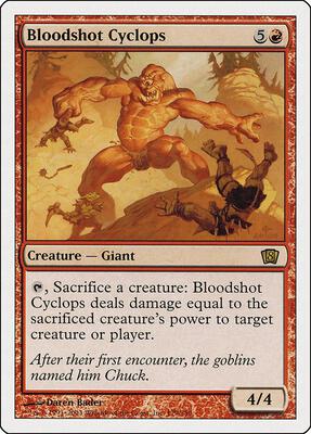 Bloodshot Cyclops card from 8th Edition