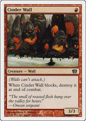 Cinder Wall card from 8th Edition