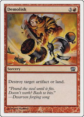 Demolish card from 8th Edition