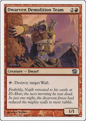 Dwarven Demolition Team card from 8th Edition