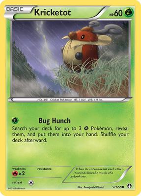 Kricketot card from XY - BREAKpoint