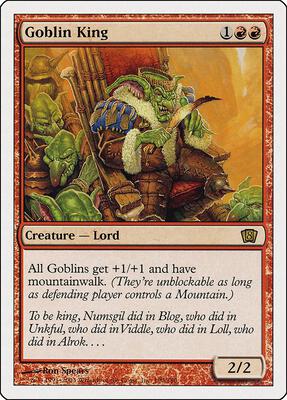 Goblin King card from 8th Edition