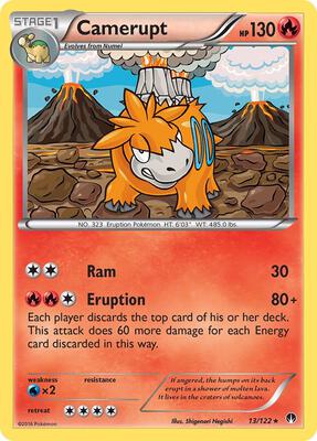 Camerupt card from XY - BREAKpoint
