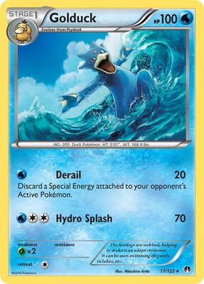 Golduck card from XY - BREAKpoint