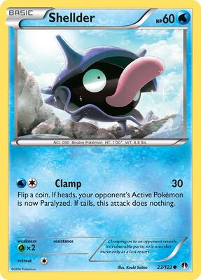 Shellder (23) card from XY - BREAKpoint