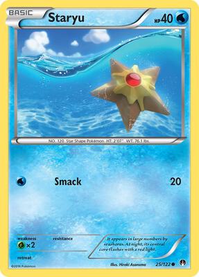 Staryu card from XY - BREAKpoint