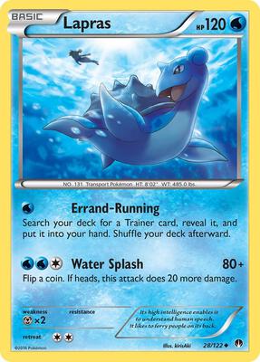 Lapras card from XY - BREAKpoint