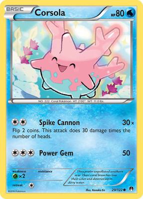 Corsola card from XY - BREAKpoint