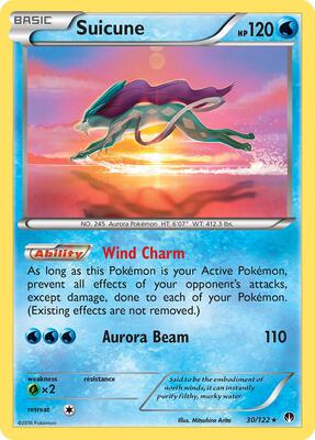 Suicune card from XY - BREAKpoint