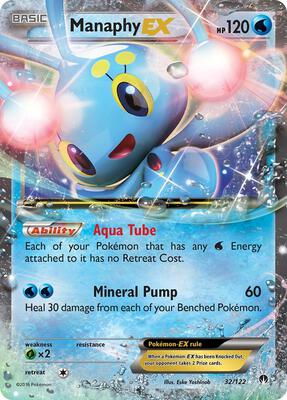 Manaphy EX card from XY - BREAKpoint