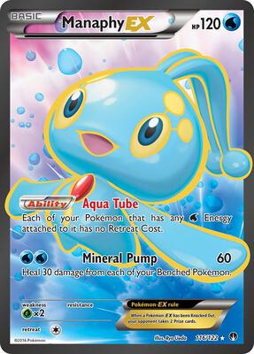 Manaphy EX (Full Art) card from XY - BREAKpoint