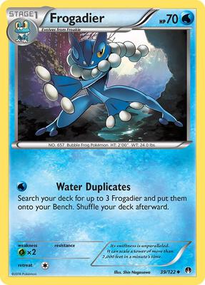 Frogadier card from XY - BREAKpoint