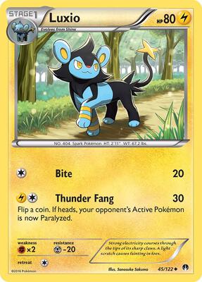 Luxio card from XY - BREAKpoint