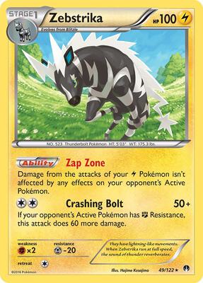 Zebstrika card from XY - BREAKpoint