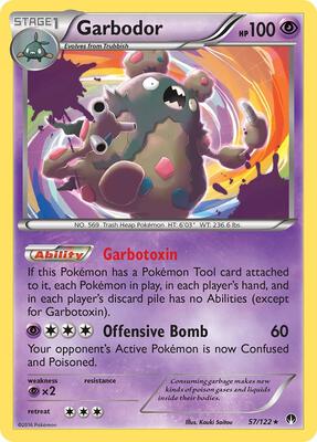 Garbodor card from XY - BREAKpoint