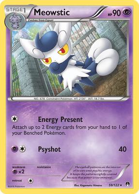 Meowstic card from XY - BREAKpoint
