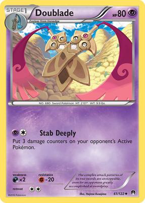 Doublade card from XY - BREAKpoint
