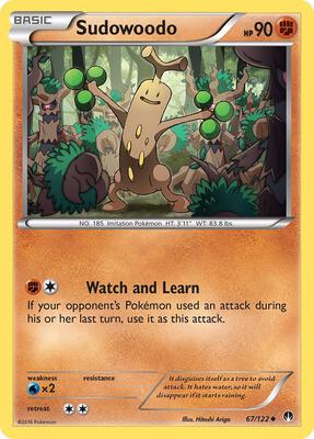 Sudowoodo card from XY - BREAKpoint