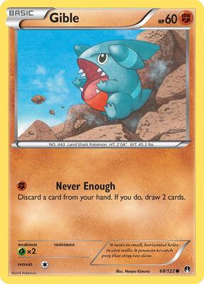Gible card from XY - BREAKpoint