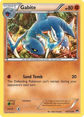 Gabite card from XY - BREAKpoint