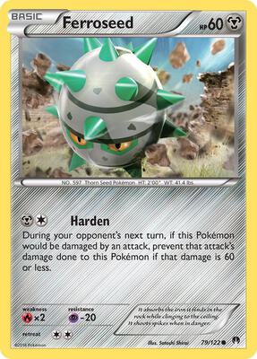 Ferroseed card from XY - BREAKpoint