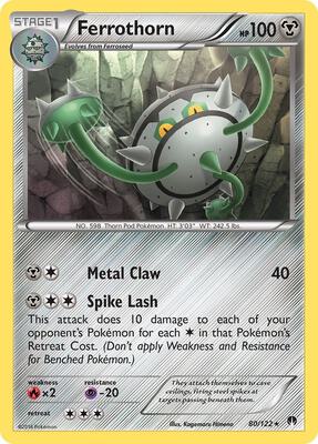 Ferrothorn card from XY - BREAKpoint
