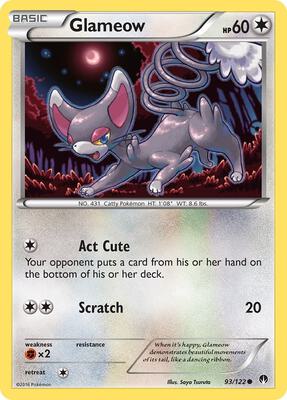 Glameow card from XY - BREAKpoint