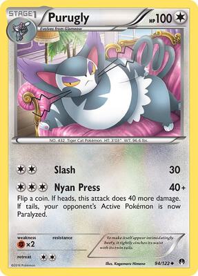 Purugly card from XY - BREAKpoint