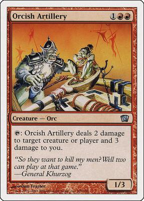 Orcish Artillery card from 8th Edition