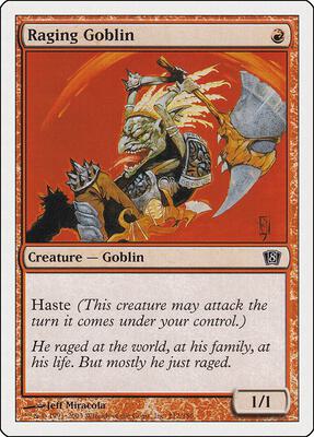 Raging Goblin card from 8th Edition