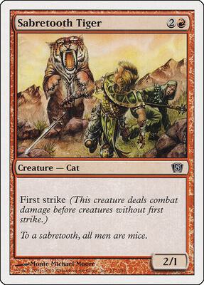 Sabretooth Tiger card from 8th Edition