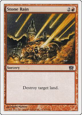 Stone Rain card from 8th Edition