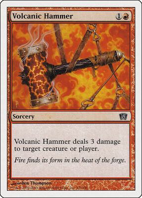Volcanic Hammer card from 8th Edition