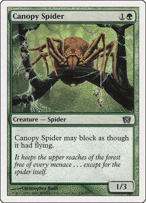 Canopy Spider card from 8th Edition