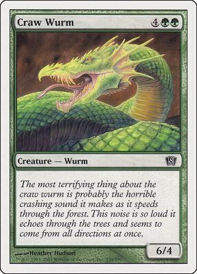 Craw Wurm card from 8th Edition