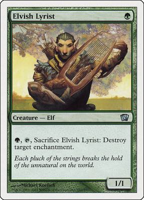 Elvish Lyrist card from 8th Edition